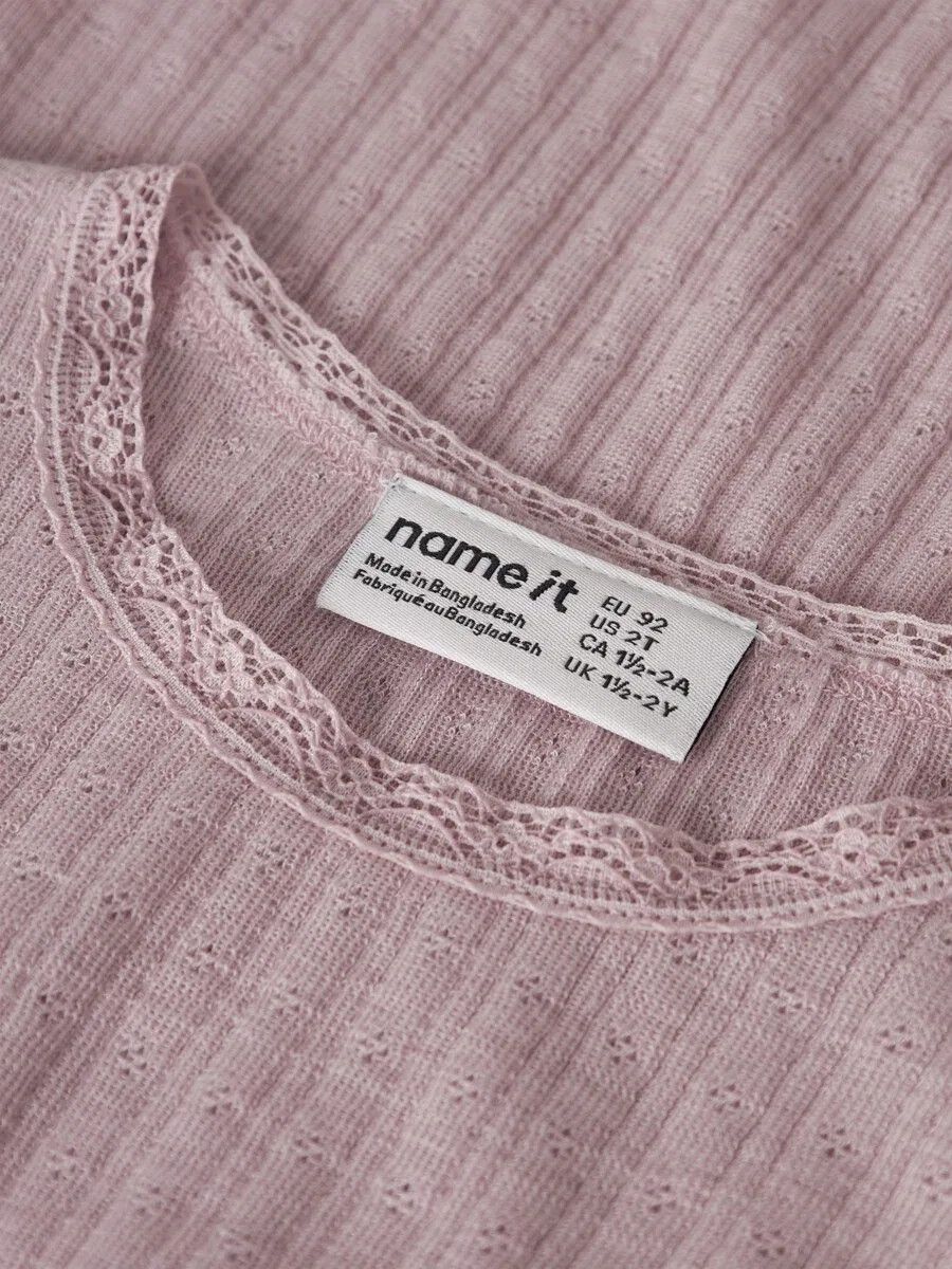 Блузка NAME IT малинового цвета — фото 3