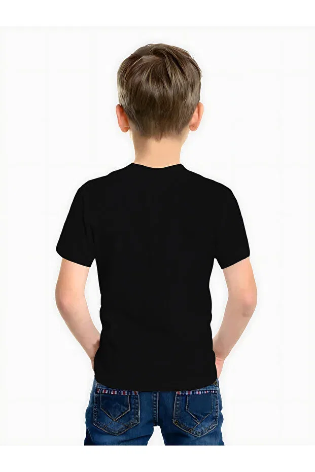 Детская футболка с принтом для мальчиков Let'S Wear, Black — фото 2