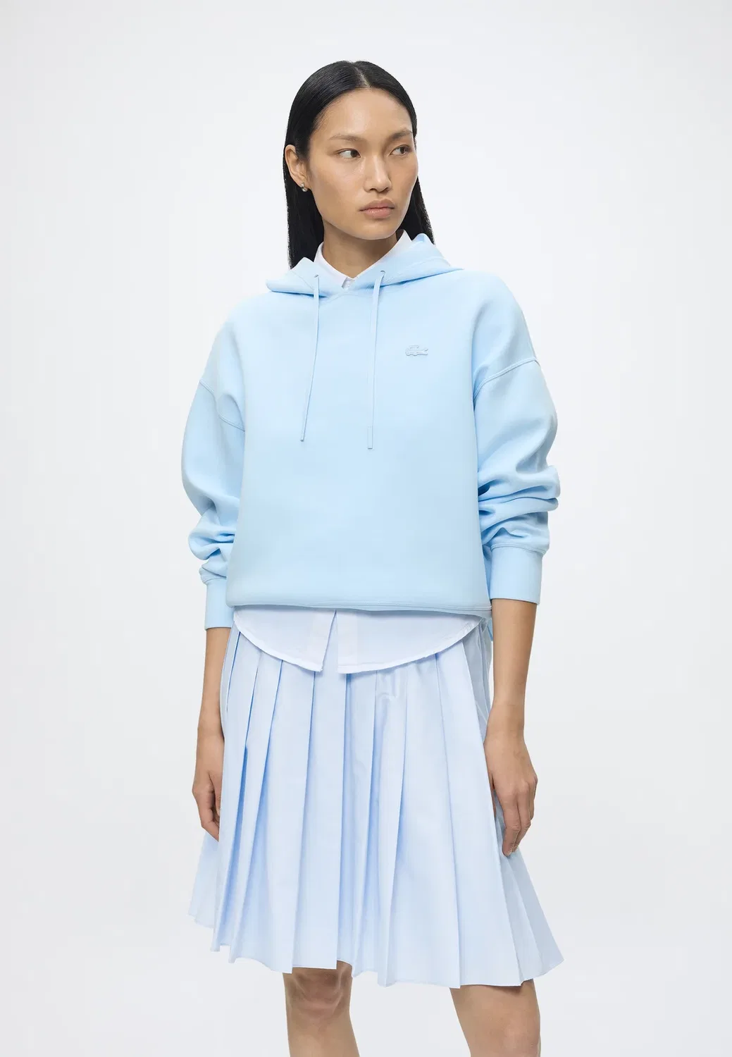 Плиссированная юбка Lacoste, Light Blue — фото 4