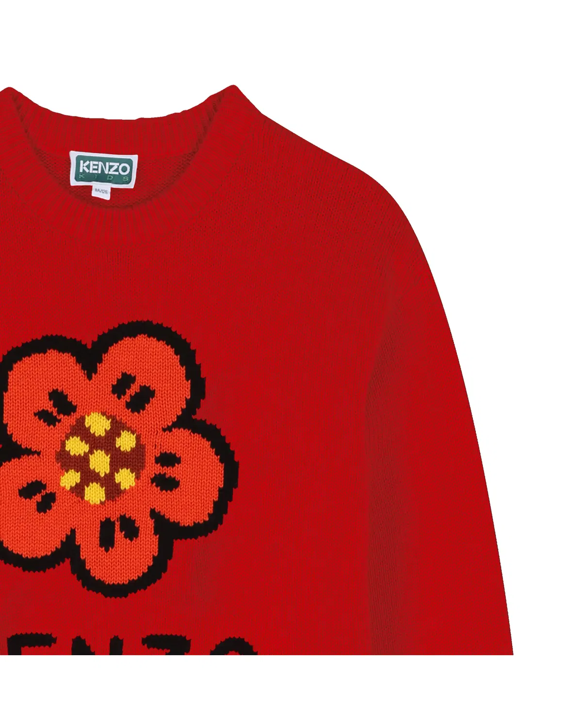 Детское платье для девочек с принтом Kenzo Kids, Rojo — фото 2