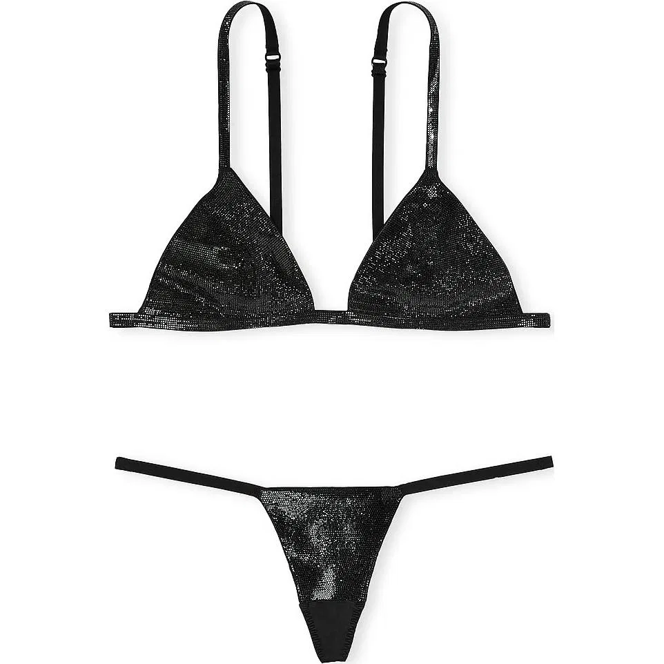 Женский комплект белья Very Sexy Shine Triangle, Victoria's Secret, Black