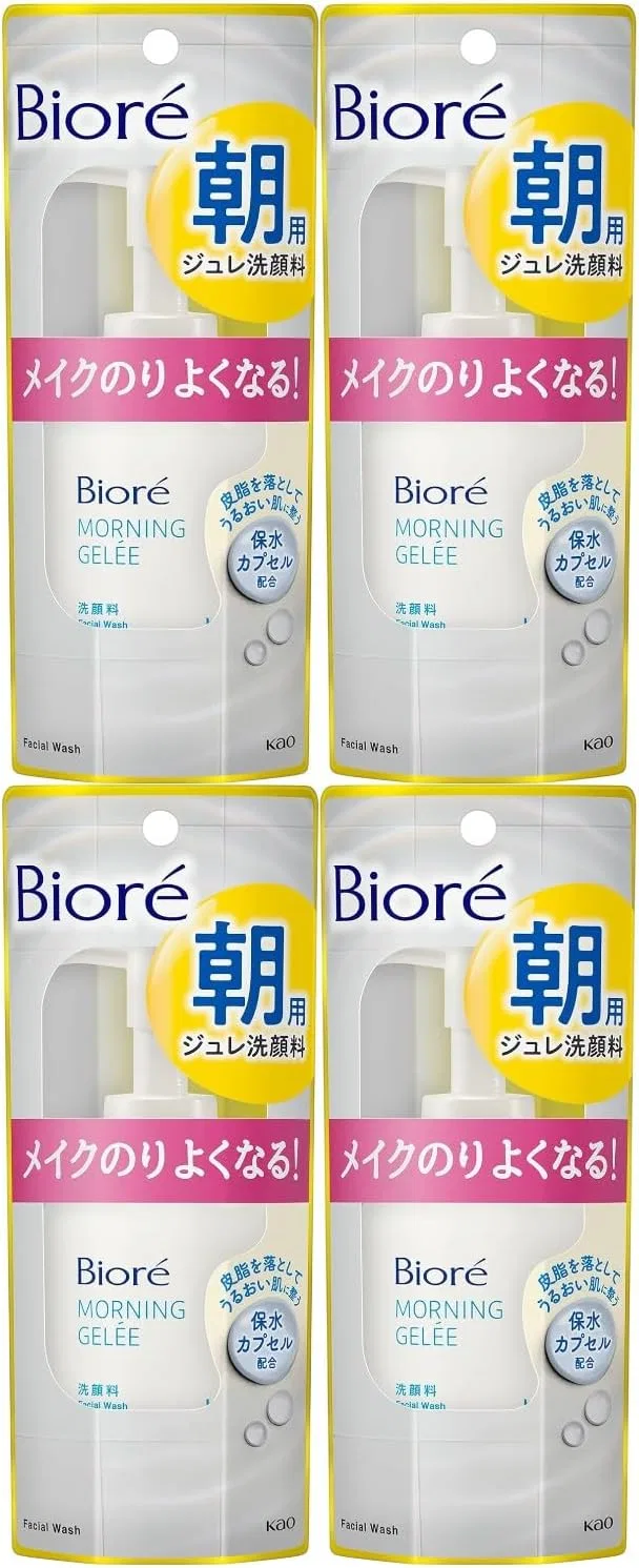 Набор Moruro — Biore Morning Jelly Facial Cleanser, 100 мл, набор 4 шт