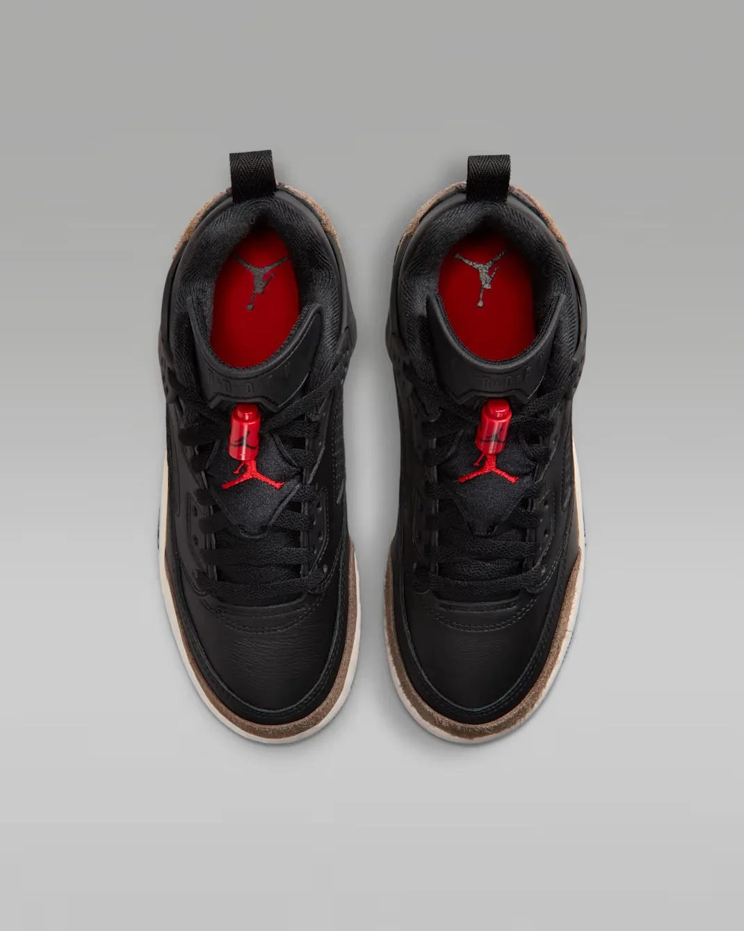 Кроссовки детские Nike Jordan Spizike Low, черный/коричневый — фото 3