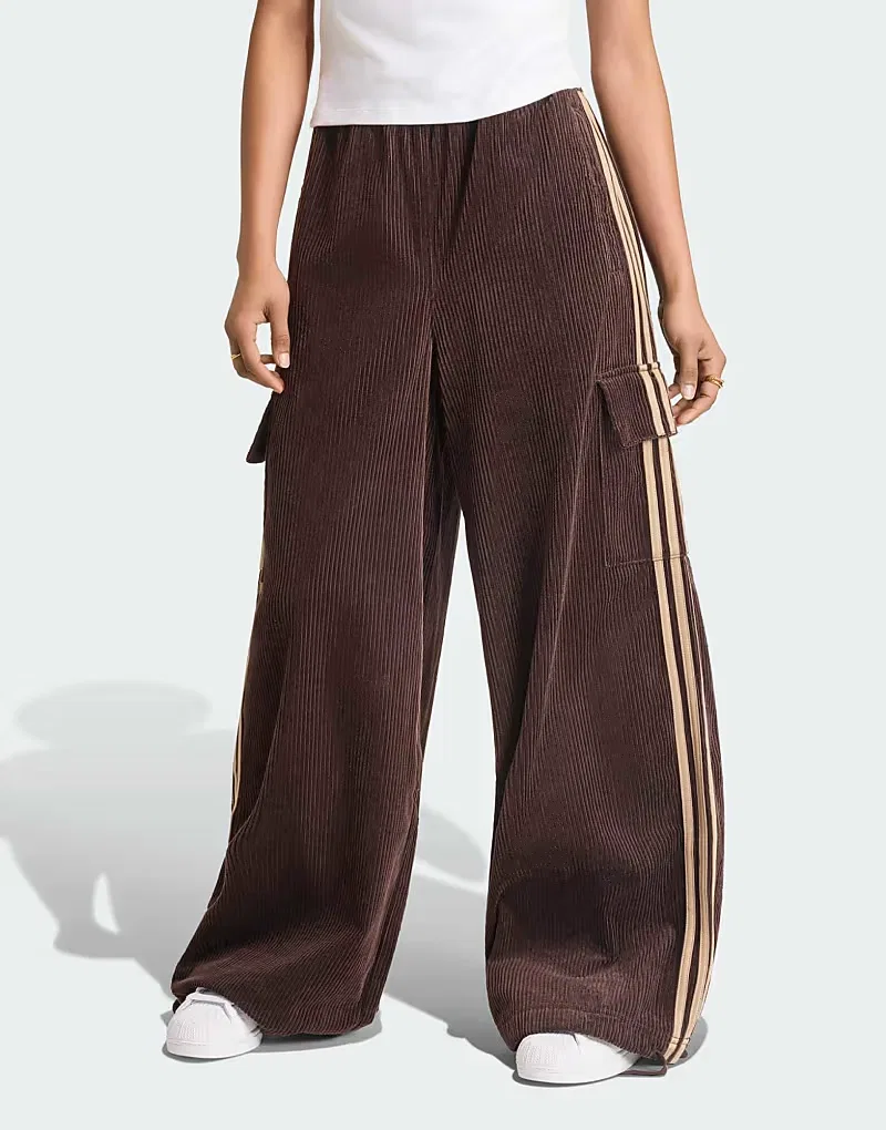 Брюки cargo кордовые 3s Adidas Originals, Aurora Coffee/хаки