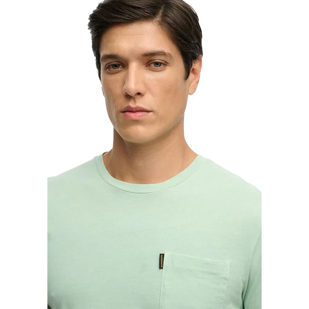 Футболка с коротким рукавом и карманом Classic Essential Superdry, зеленый — фото 4