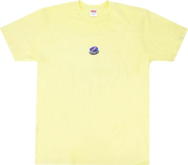 

Футболка Supreme Bottle Cap Tee 'Pale Yellow', желтый