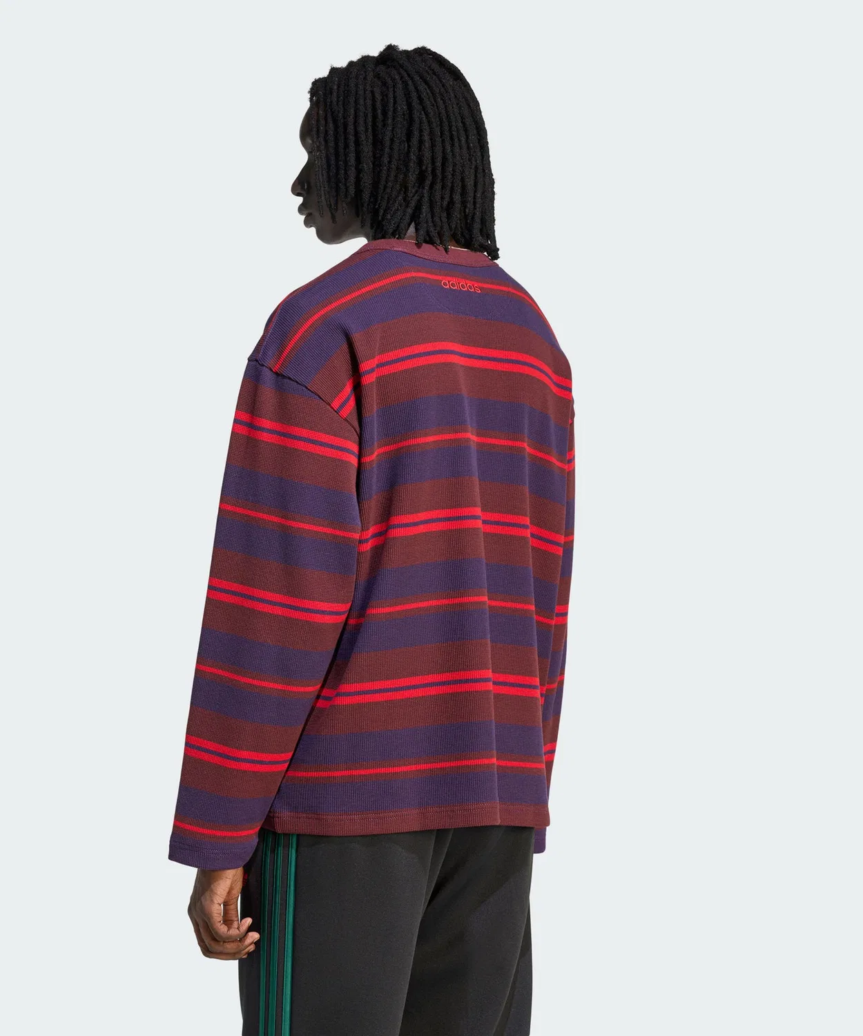 Мужская футболка с длинным рукавомиз вафли, модель 90s Alternative Sports Adidas Originals, Красный — фото 2