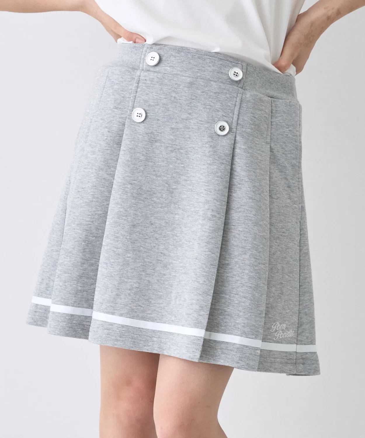 Детский комплект из парки и юбки с принтом Pom Ponette Junior, Black — фото 4