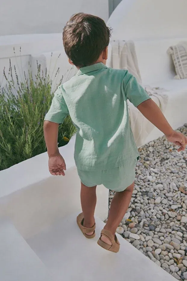 Детский комплект для мальчиков хлопковый Next Baby, Green — фото 3
