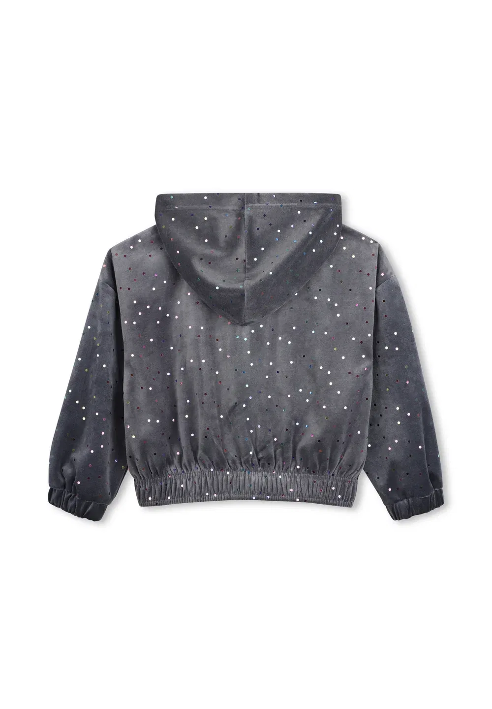 Детский кардиган с капюшоном для девочки - толстовка на молнии Billieblush, Charcoal Grey — фото 3