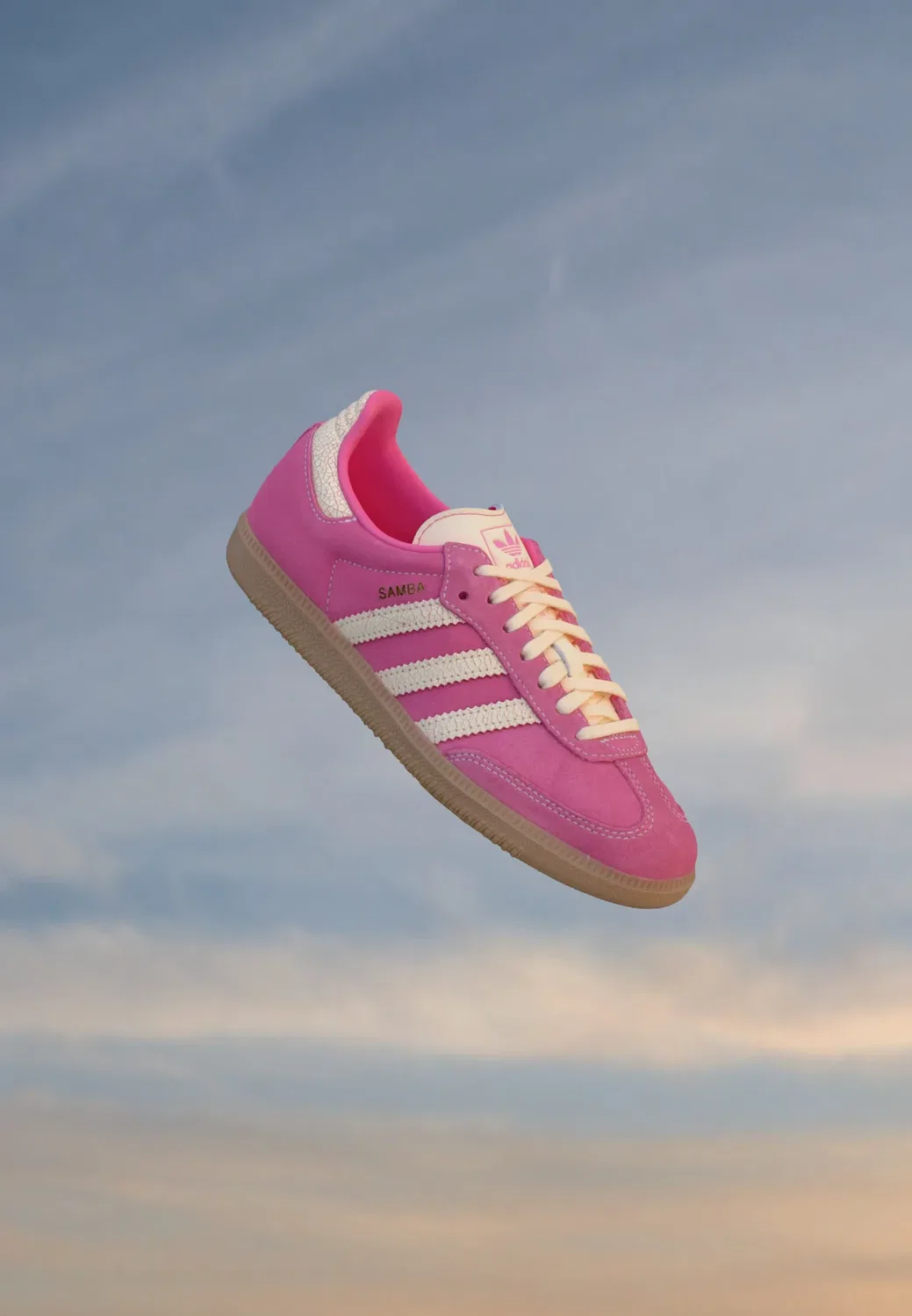 Samba og унисекс - кроссовки Adidas Originals, Pink Fusion/Warm Vanilla