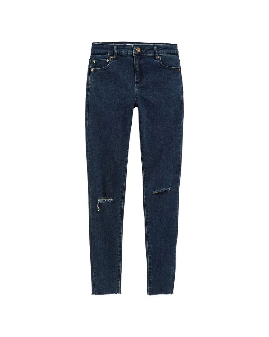 Детские джинсы для девочек с эффектом потертости Diane Basic Destructed Mid Rise Skinny tractr, синий