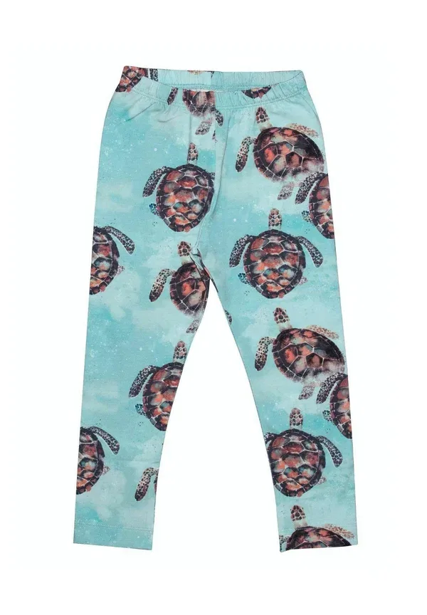 Леггинсы с принтом животных Sea turtles Walkiddy, green, зеленый
