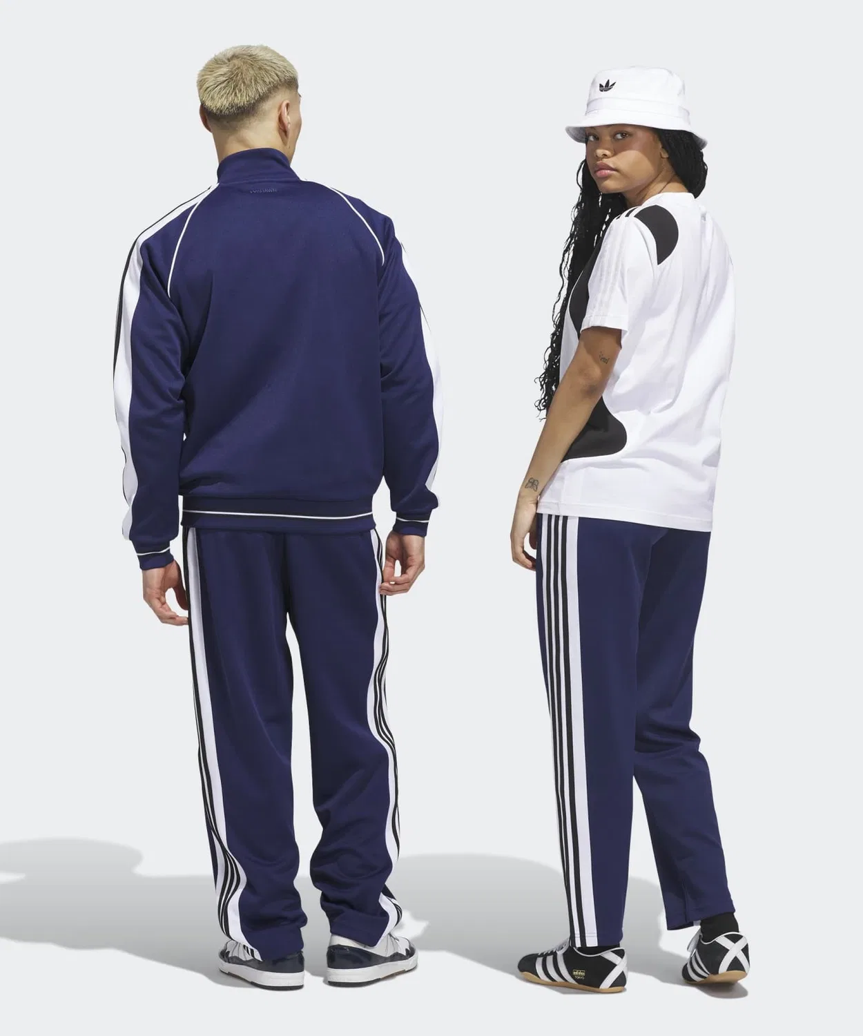 Женские спортивные штаны с принтом, модель Taishon Track Pants, Adidas, Blue — фото 2