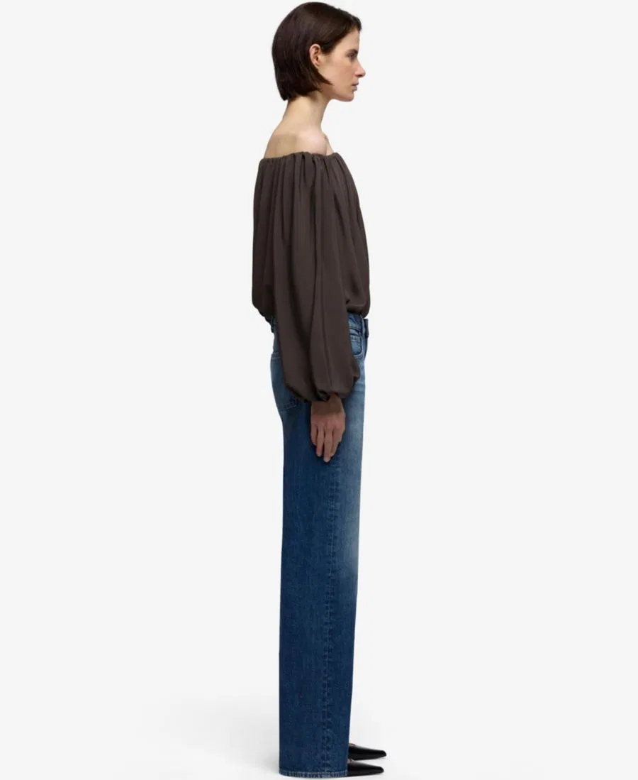 Джинсы с заниженной талией и прямыми штанинами, модель Low Straight 7 For All Mankind, Blue Core — фото 3
