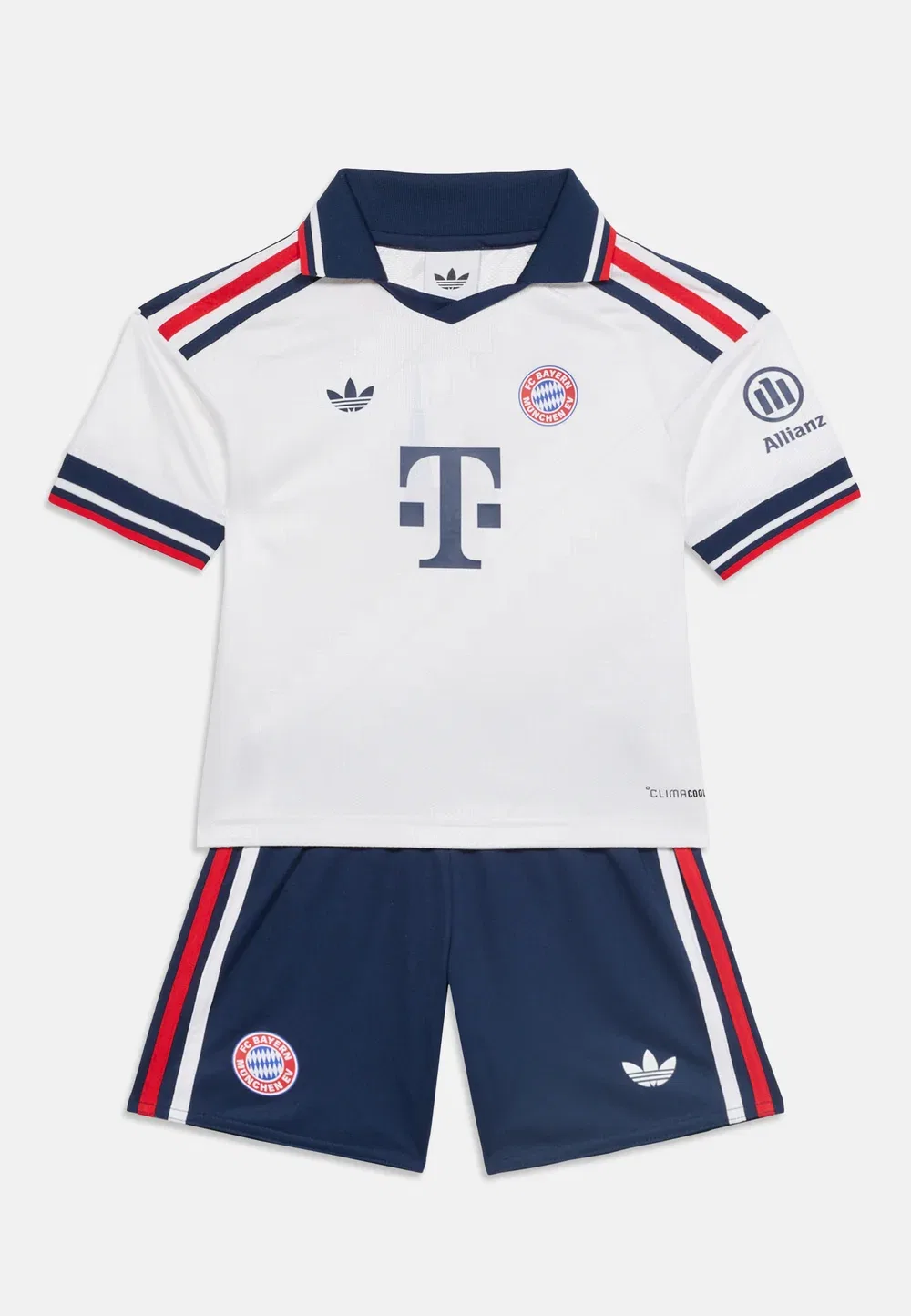 Детский выездной комплект футболки-поло "Бавария" Adidas Originals, White — фото 3