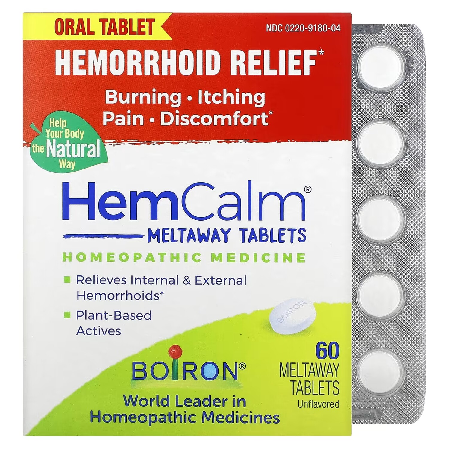 

Средство от Геморроя Boiron HemCalm без добавок, 60 таблеток