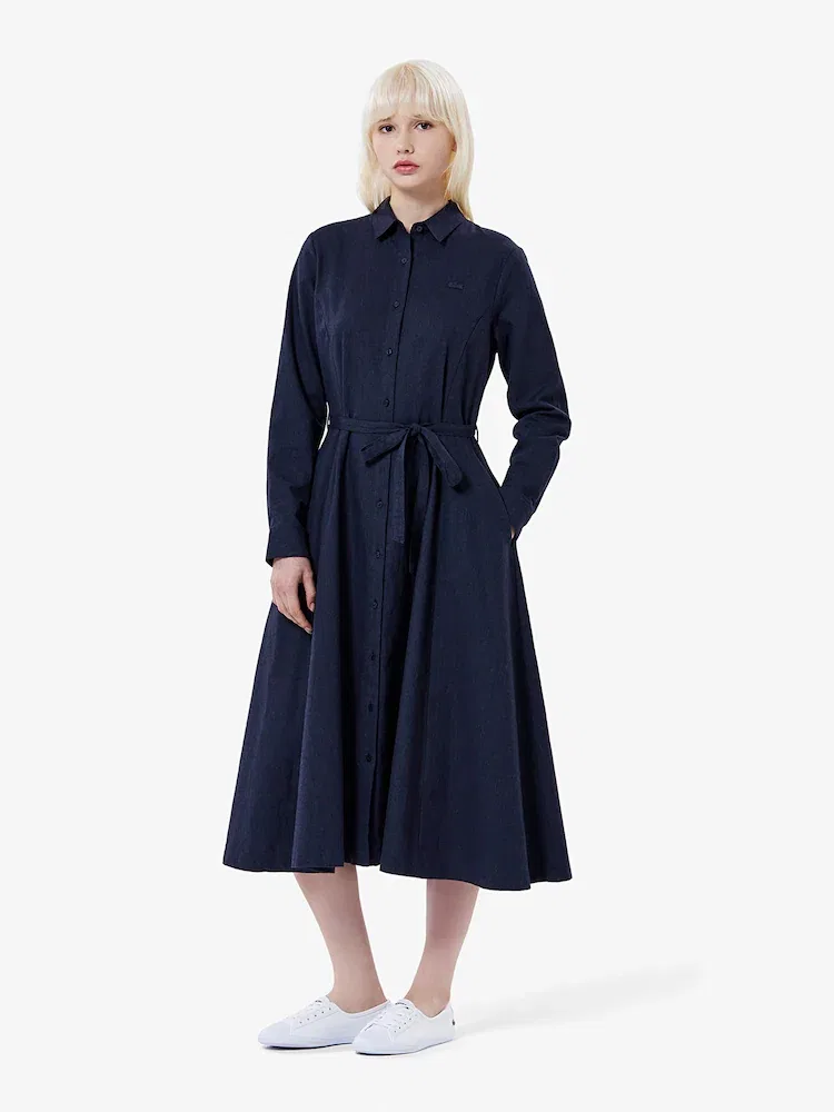Платье длинное LACOSTE HDE, фланель, однотонное