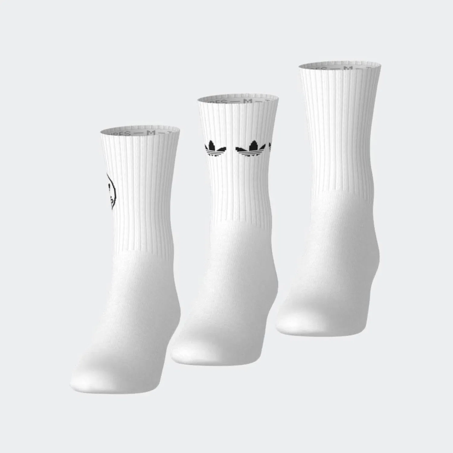 Набор носков с логотипом Trefoil Adidas Originals, White — фото 4