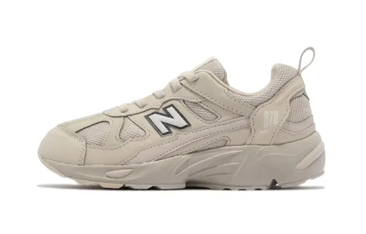 Детские кроссовки для мальчиков с сеткой и кожей NB 878, New Balance, Milk Tea