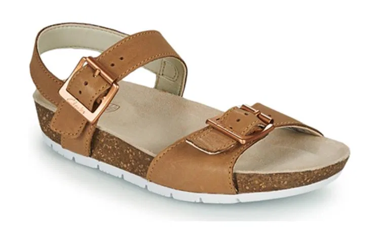 Детские сандалии Clarks, натуральная кожа, Brown — фото 4
