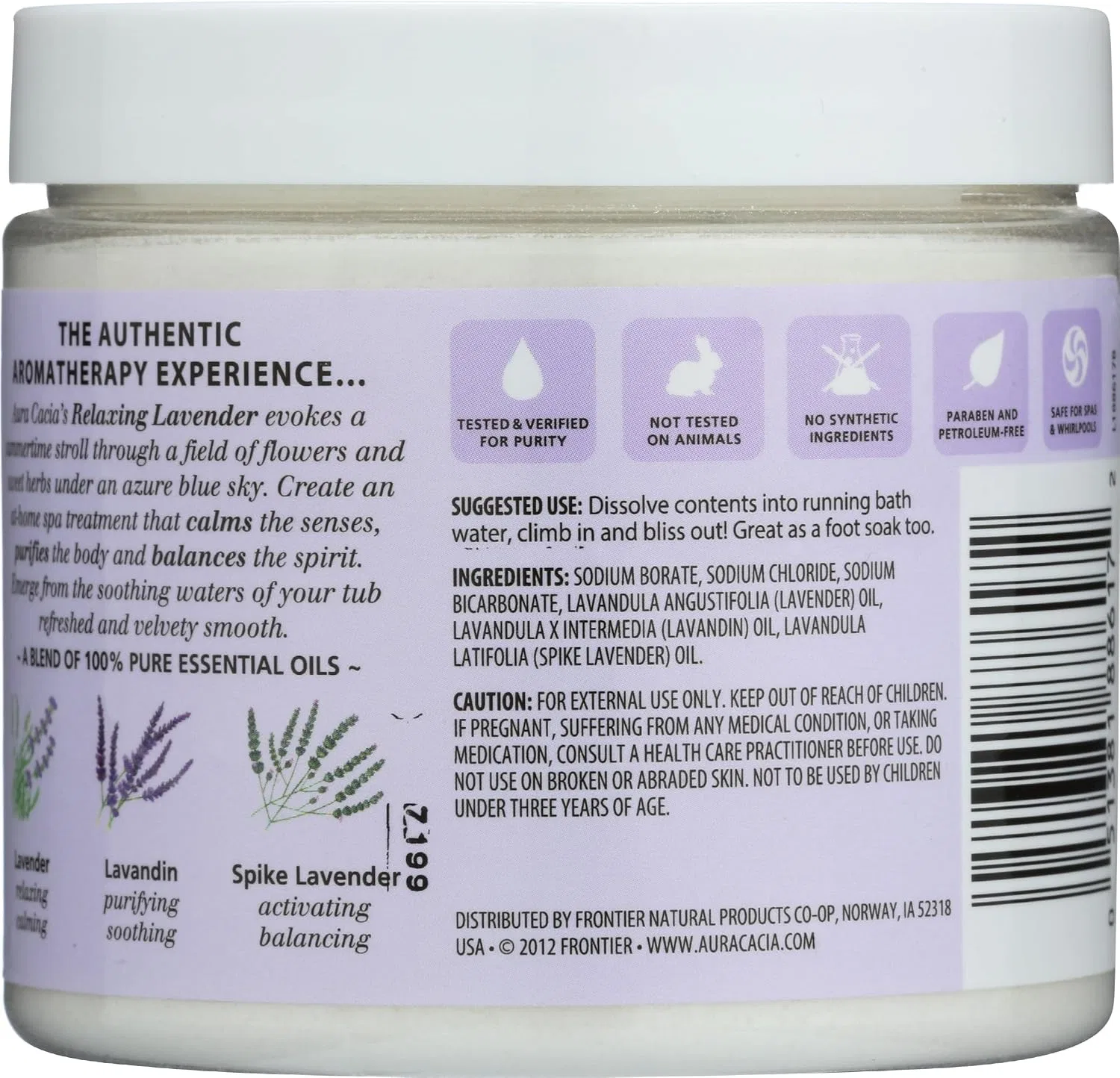 Масло для ванн Relaxing Lavender Aura Cacia, 454 г, Лаванда — фото 2