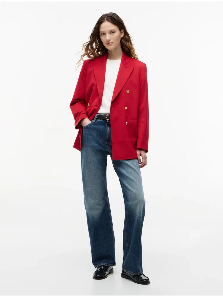 Жакет шерстяной двубортный Timeless Wool Blazer TOMMY HILFIGER, Red — фото 2
