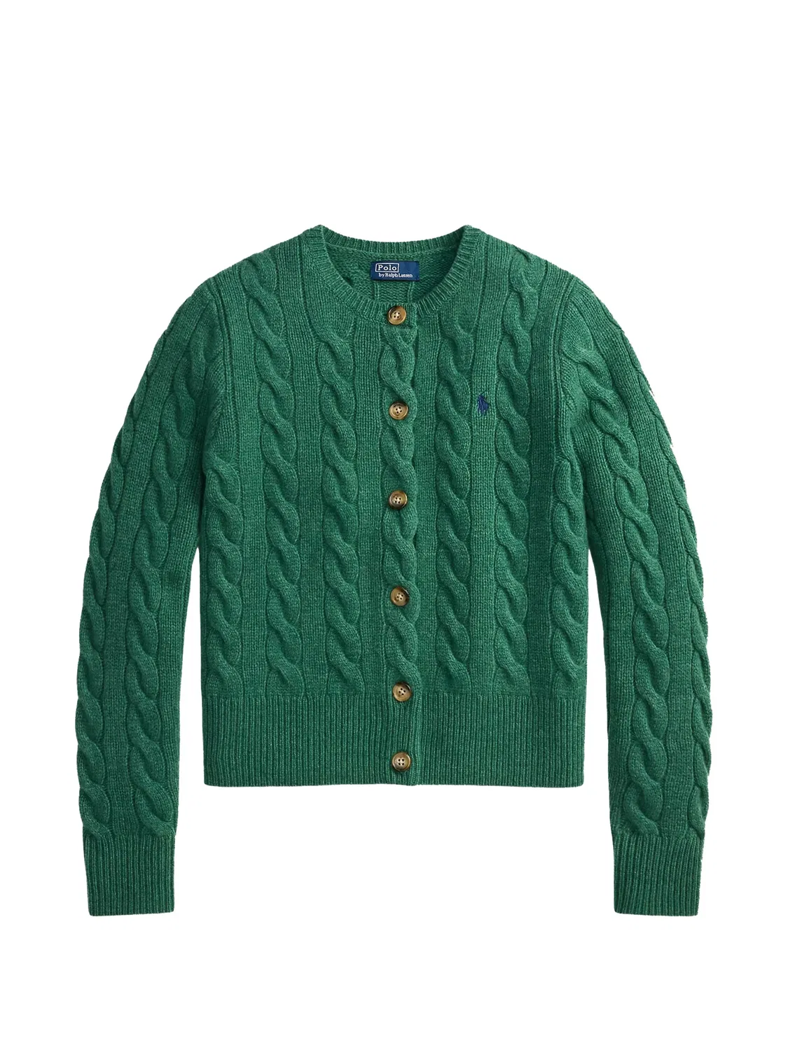 Polo Ralph Lauren Шерстяно-кашемировый кардиган зеленый