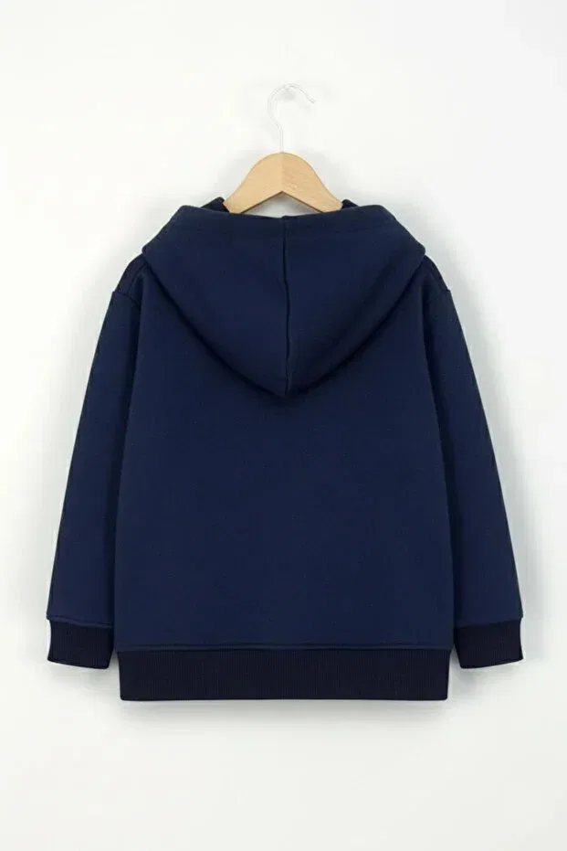 Детская толстовка на молнии с длинным рукавом Dmb Kids, Navy Blue — фото 2
