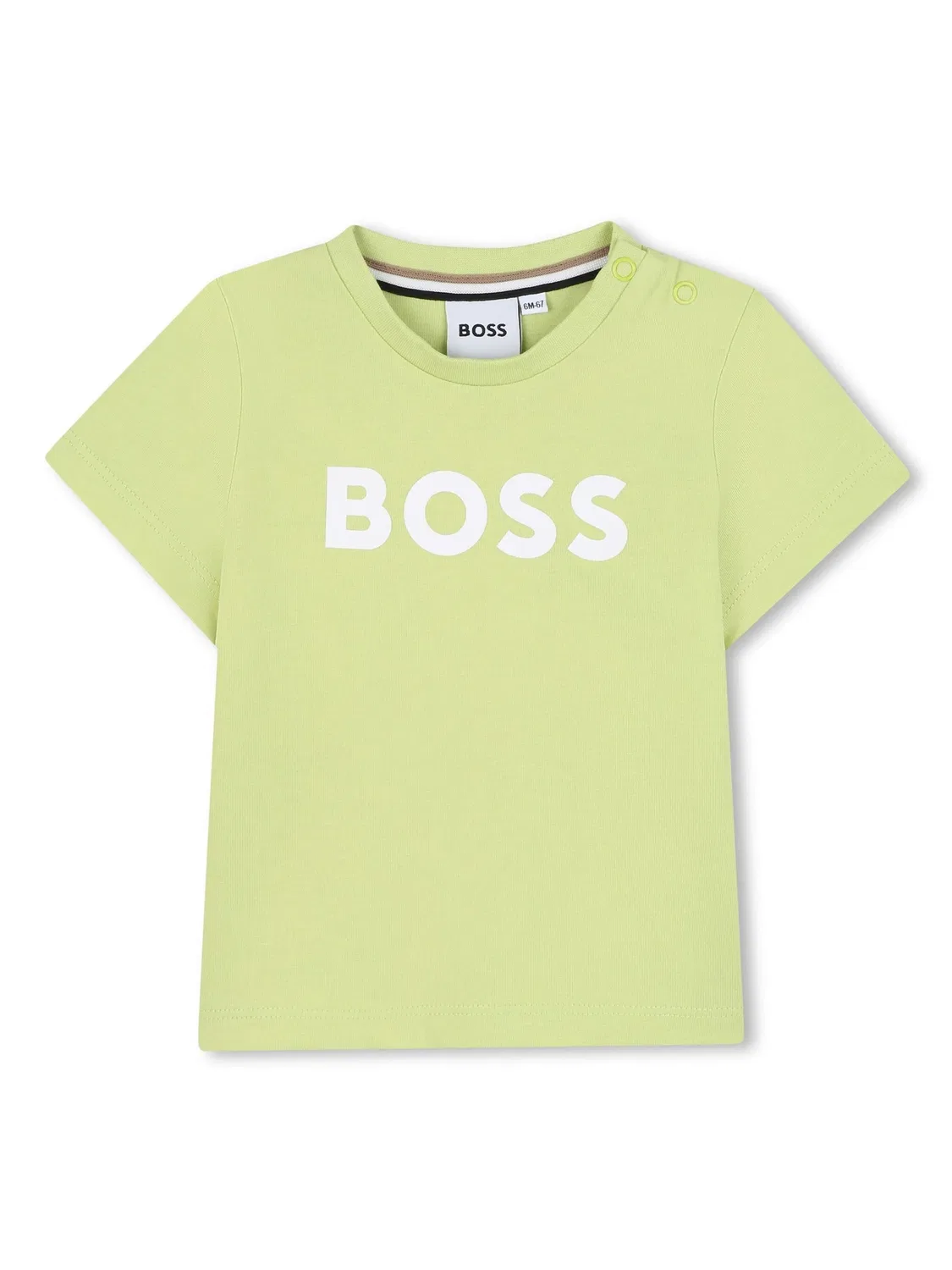 Футболка с логотипом в ярком лимонном цвете BOSS, яркий лимонный