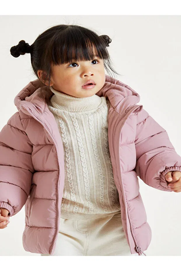 Детское пальто для девочек на молнии Next Baby, Pink — фото 2