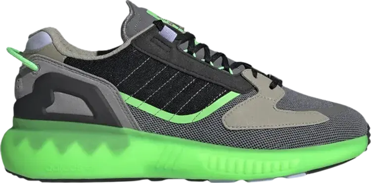 

Кроссовки Adidas ZX 5000 'Grey Screaming Green', серый