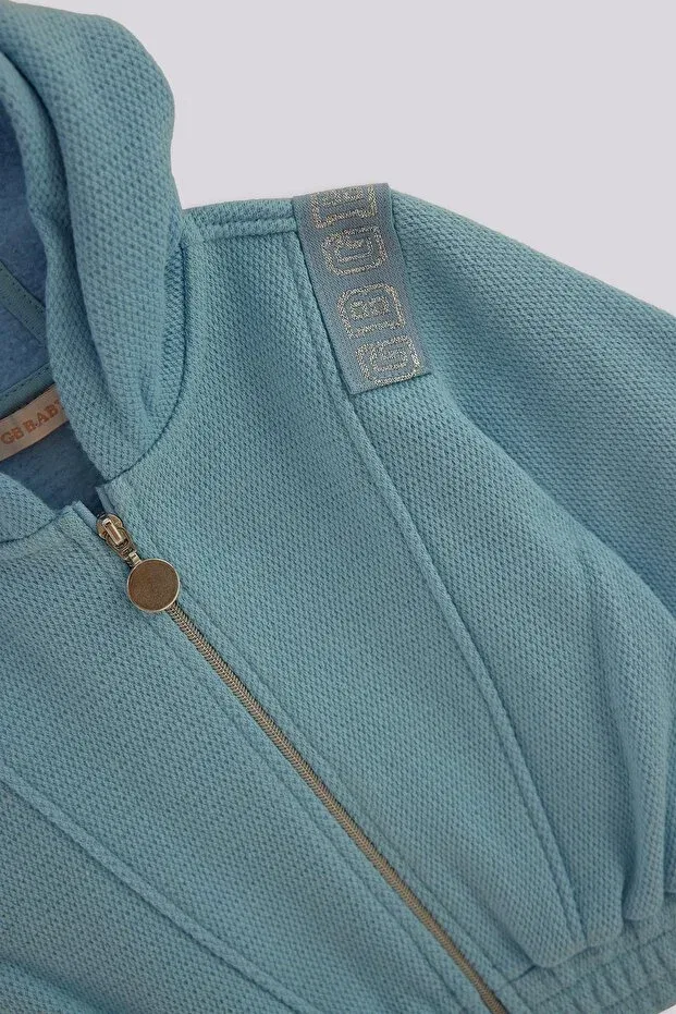 Детская толстовка для девочек с капюшоном Gb Baby, Blue — фото 2