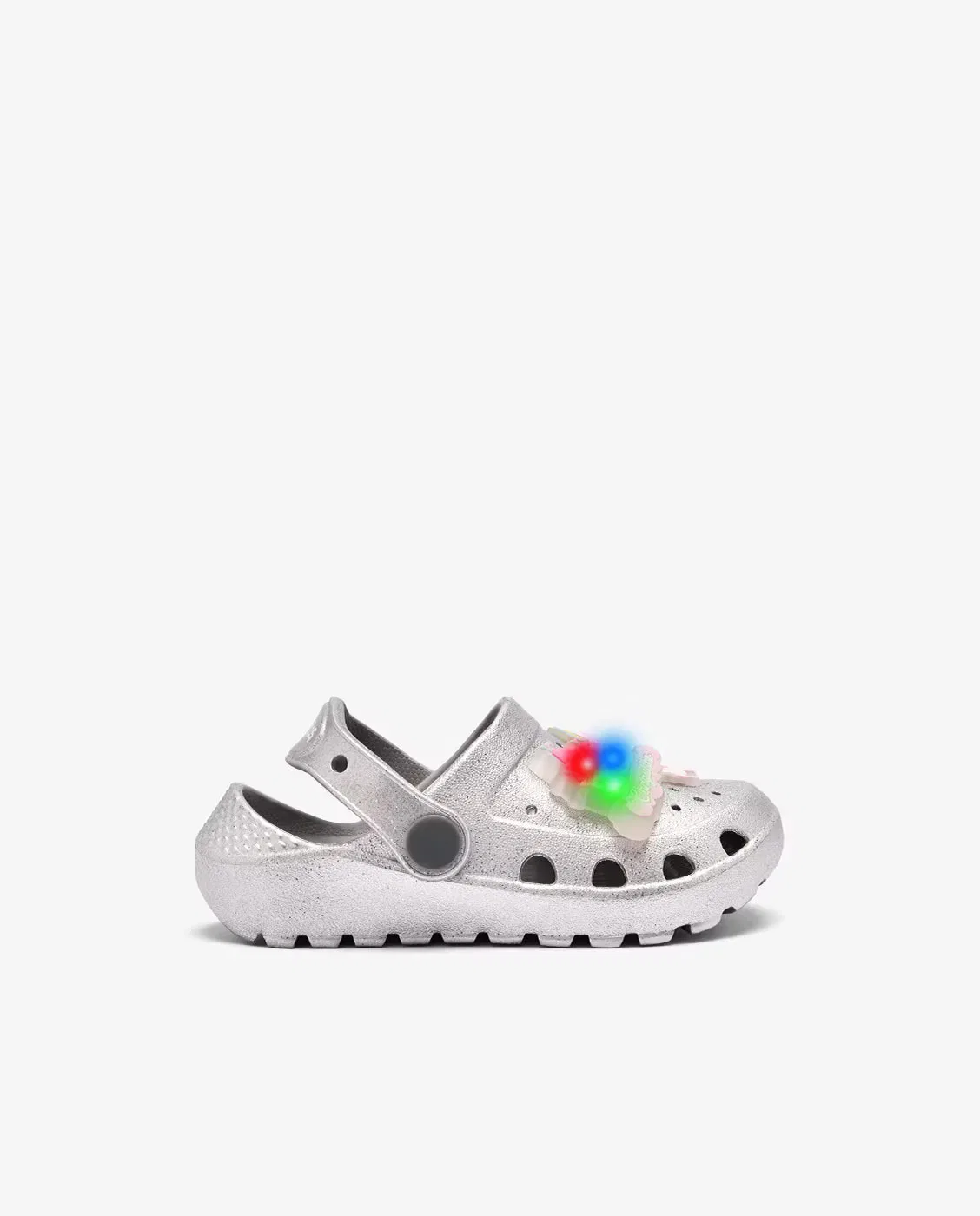Детские сабо для девочек с блестками Unicornio Conguitos, Plata — фото 4
