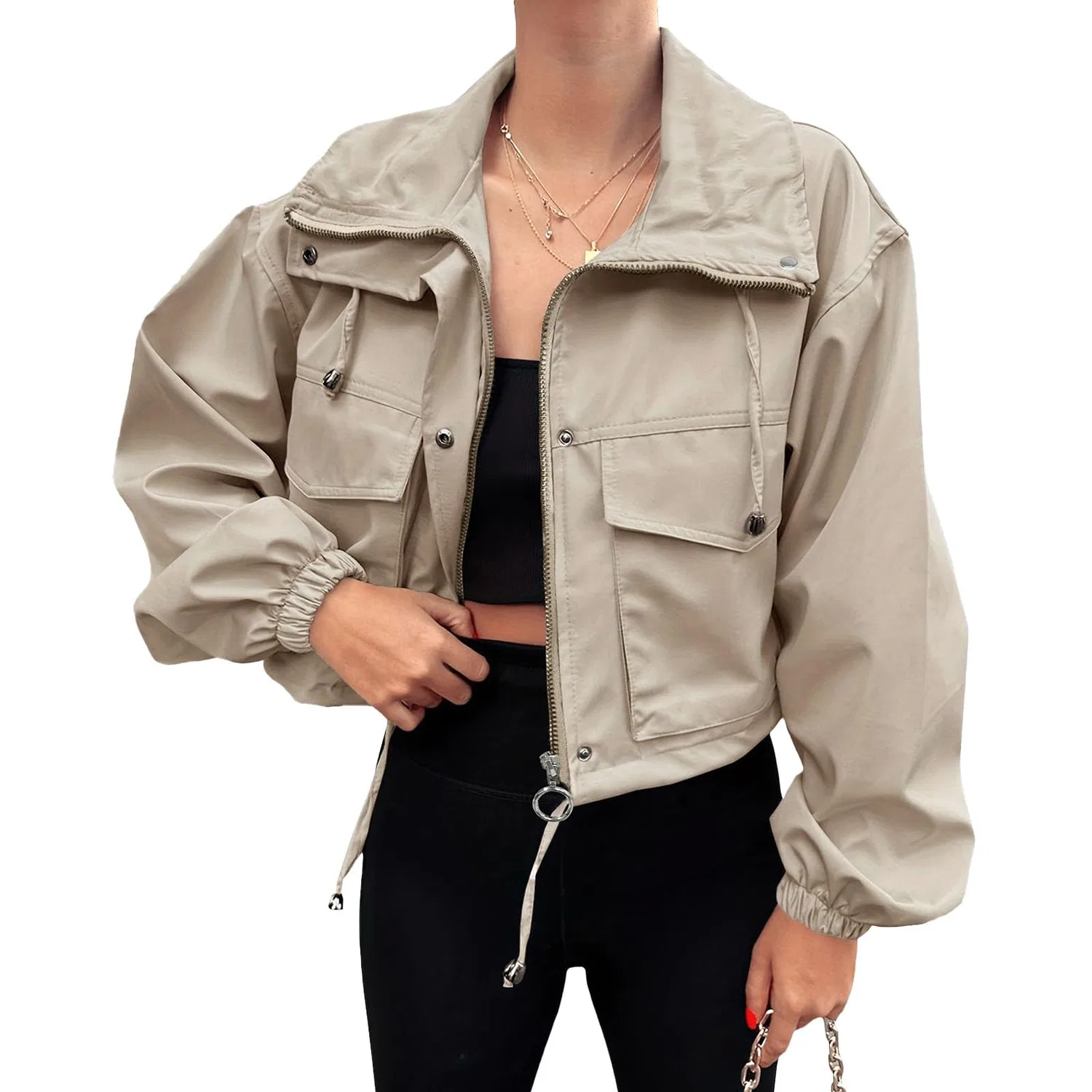 Женская куртка с молнией оверсайз Autumn Jackets, Cachi