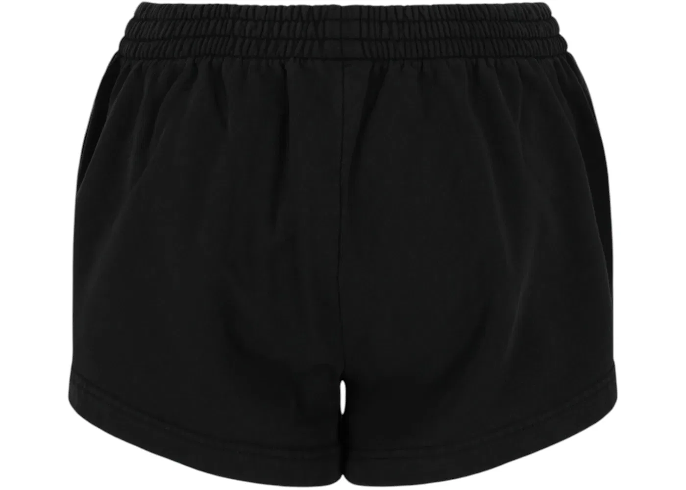 Женские шорты из флиса с эффектом потертости Running Shorts Balenciaga, Stonewash Black — фото 2