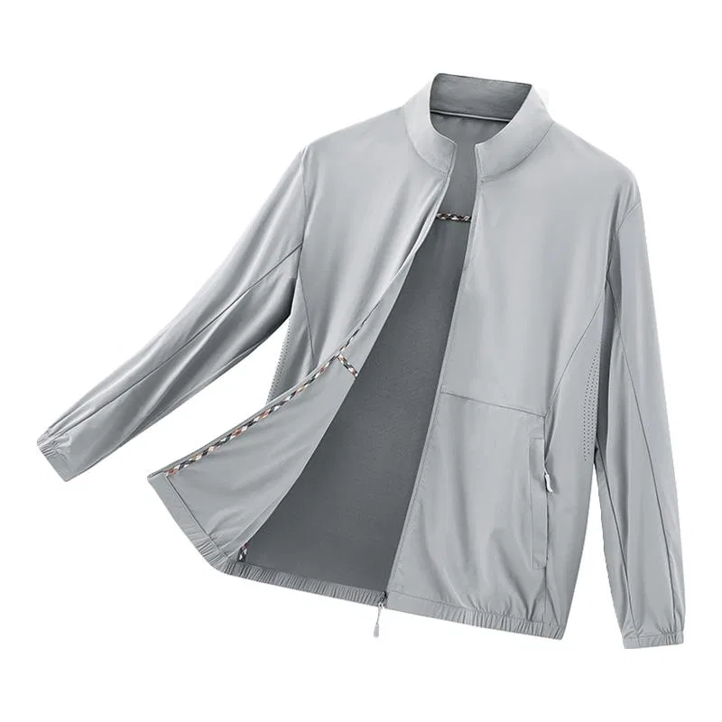Детская куртка от солнца с воротником-стойкой, тонкая Sun Protection Jackets, Sugarfunk, Upgraded Dark Gray — фото 4
