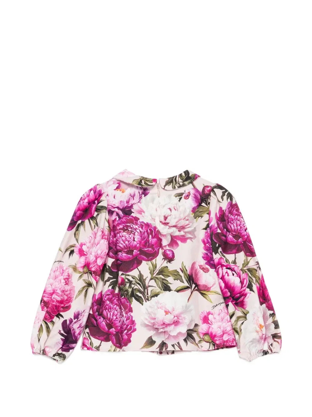 Блузка с цветочным принтом Dolce & Gabbana Kids, розовый — фото 2