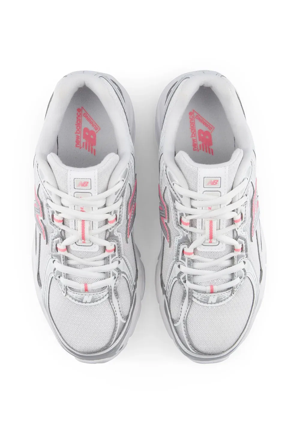 740 унисекс - кроссовки New Balance, Silver Metallic / Signal Pink — фото 3