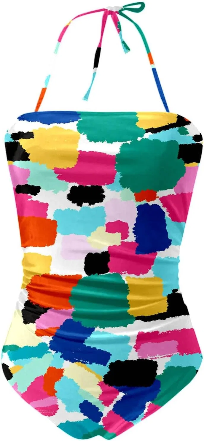Женский цельный купальник с утяжкой живота ruched One Piece, Multicolour — фото 3