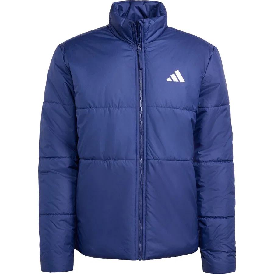 Мужская утепленная куртка с принтом 3-Stripes adidas Sportswear BSC Climawarm, Midi, Синий — фото 4