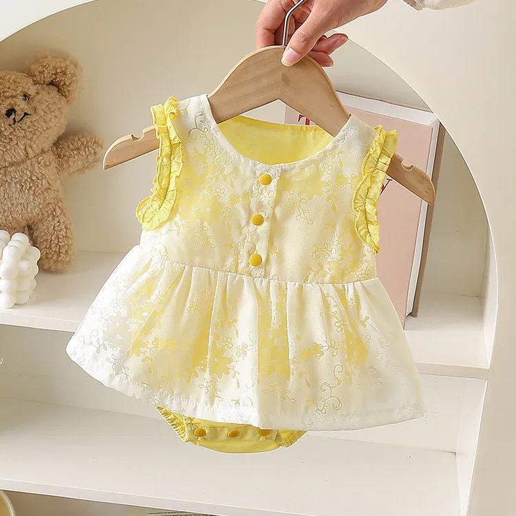 Детский комбинезон для малышей мультяшный Lanza, Yellow — фото 4