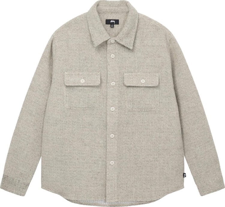

Рубашка Stussy Speckled Wool Cpo Shirt 'Bone', серый