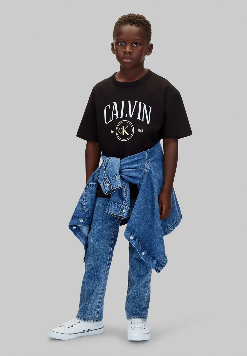 Детская футболка с графическим логотипом - футболка с принтом Calvin Klein Jeans, Pvh Black