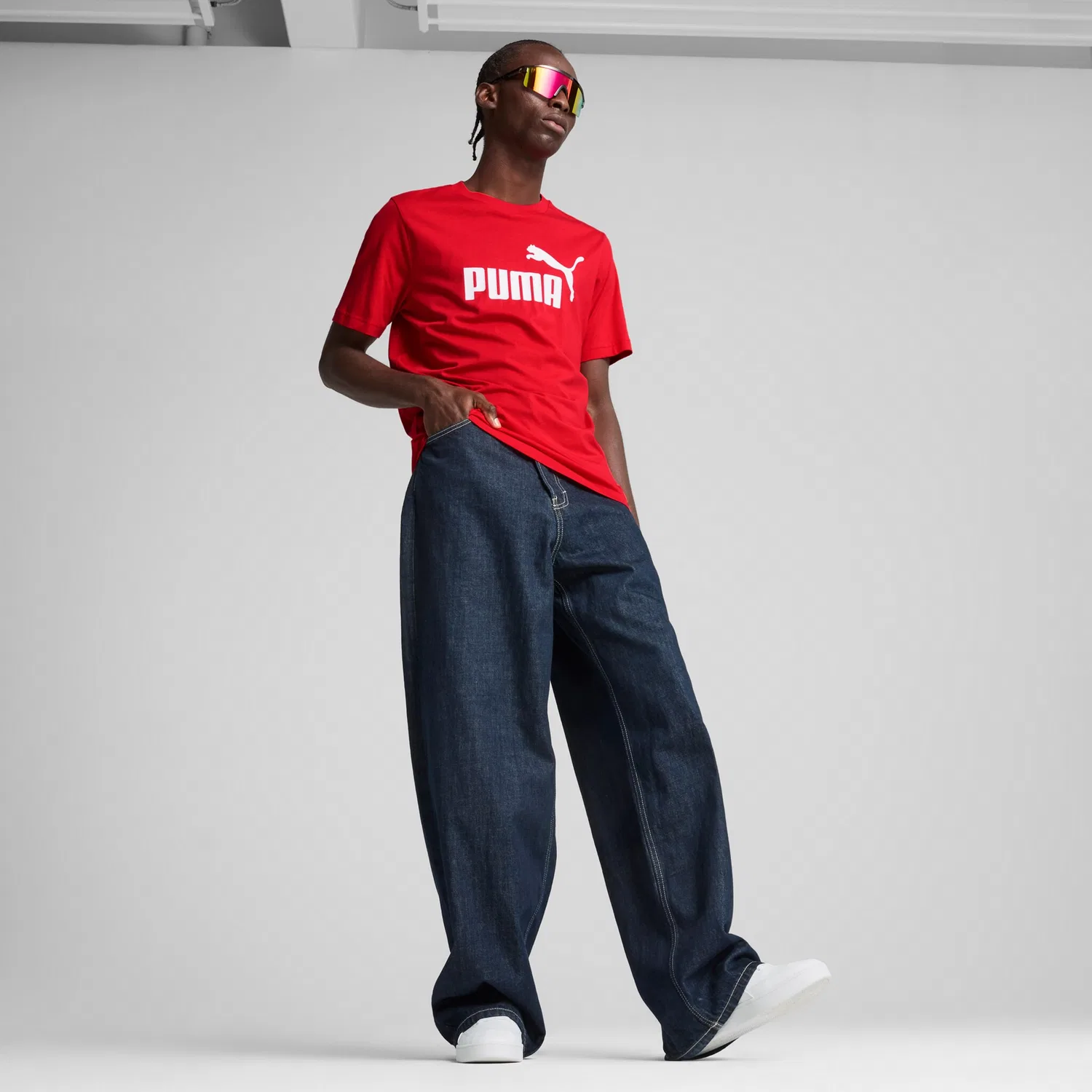 Детская хлопковая футболка с логотипом PUMA, Red — фото 4