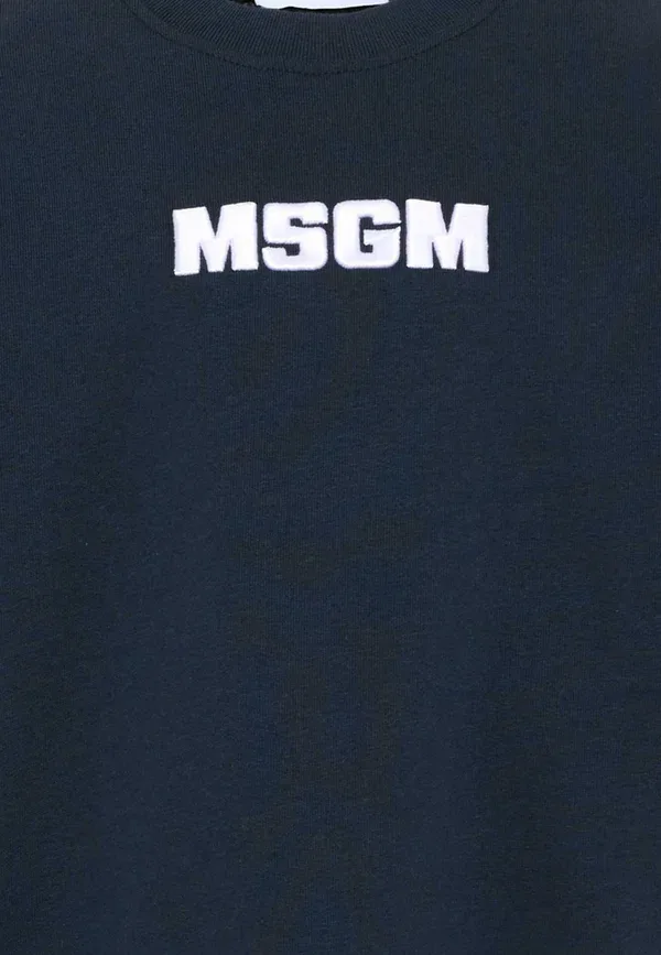 Худи с принтом Felpa unisex Msgm, синий — фото 3