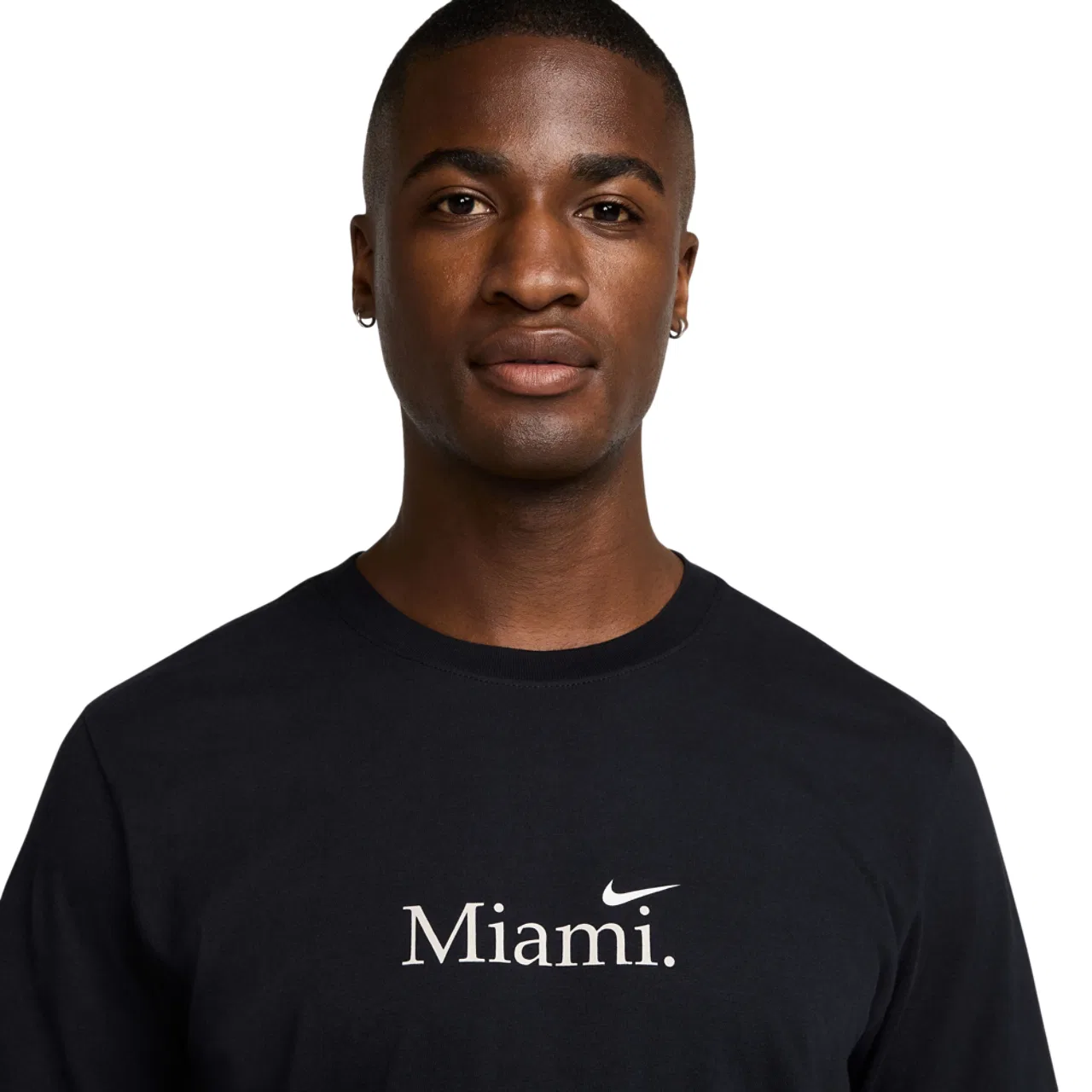 Футболка мужская Miami Short Sleeve Crew Nike, черный/белый — фото 4