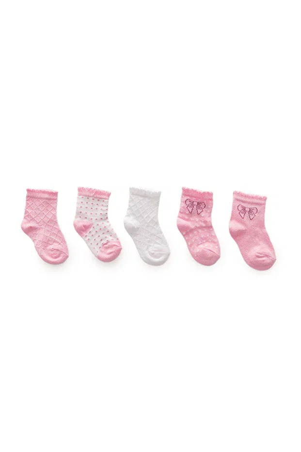 Детский набор носков для девочек с принтом Hellobaby Ebebek Hello Baby, Pink