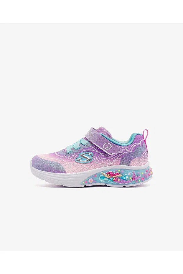 Детские спортивные кроссовки для девочек с липучкой My dreamers lit up Skechers, Multicolor