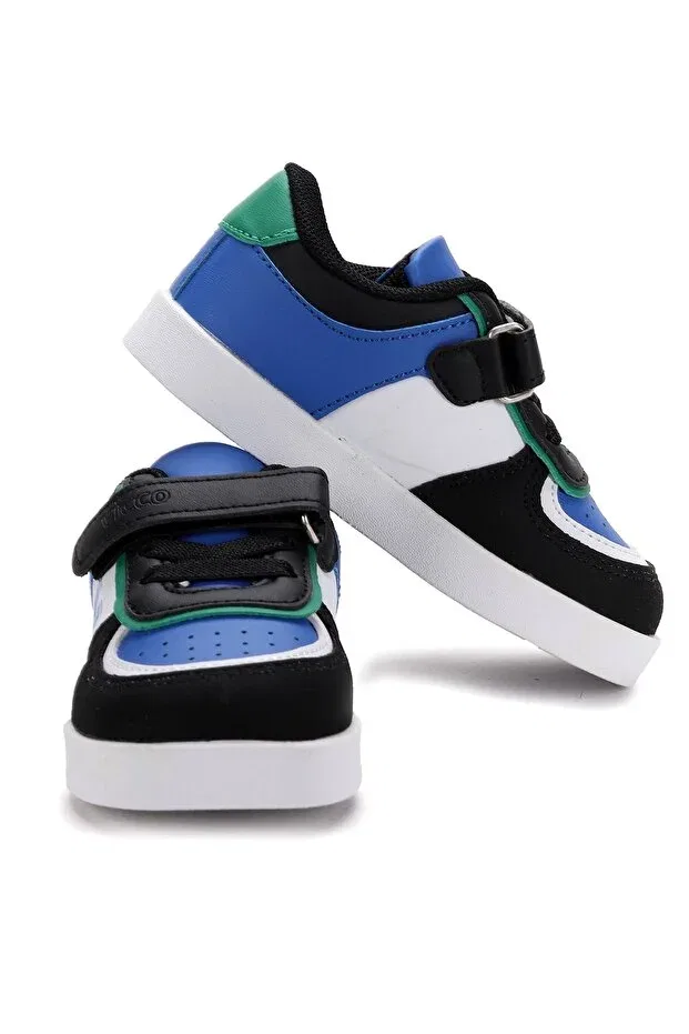 Детские спортивные кроссовки с подсветкой Vicco, Black - Saks Blue — фото 2